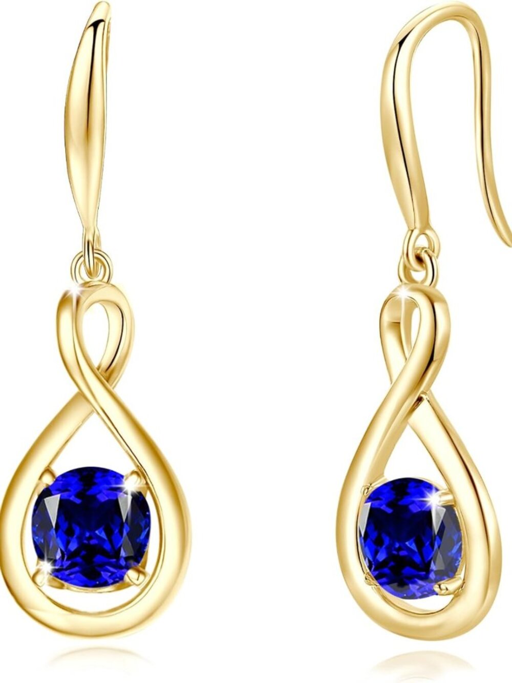 Dainty Infinity Dangle Drop Earrings in 925 Sterling Silver - Elegant Jewelry